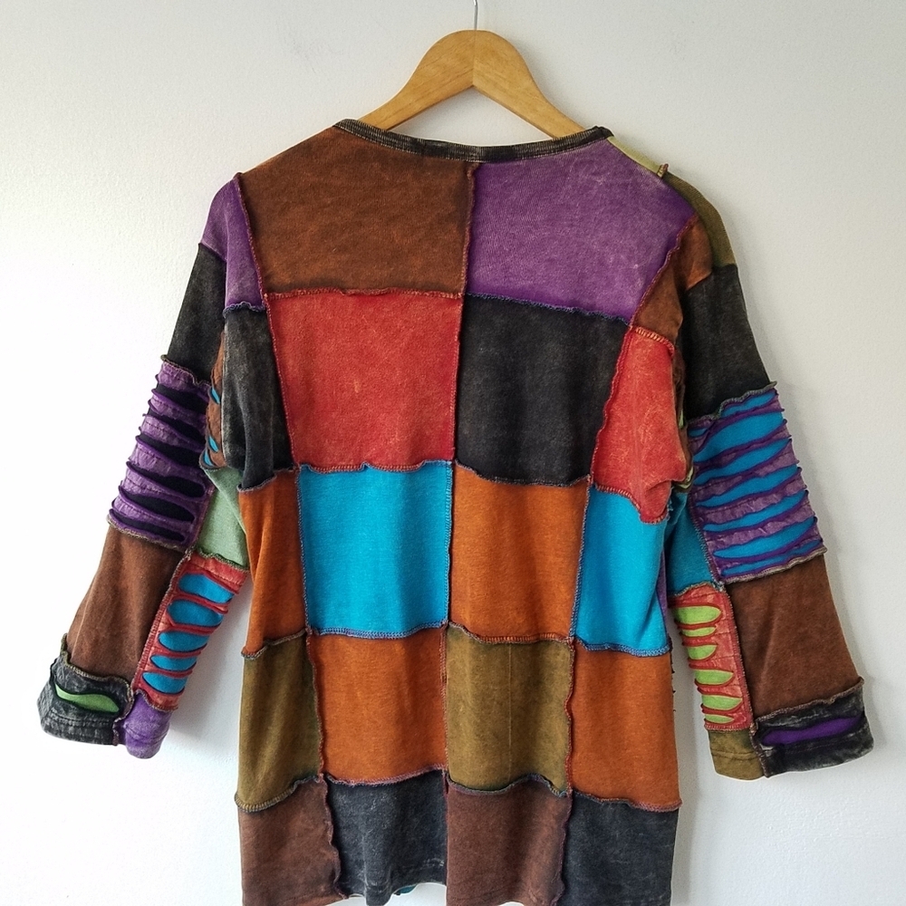 Rising International Multi-Color Patchwork Boho L… - image 8